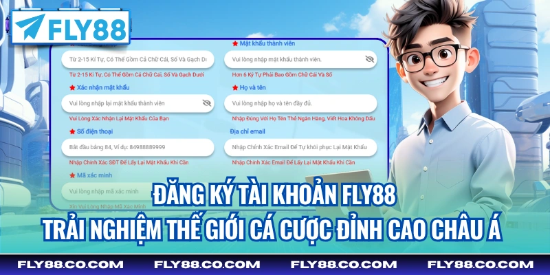 Đăng ký tài khoản Fly88 trải nghiệm thế giới cá cược đỉnh cao châu Á